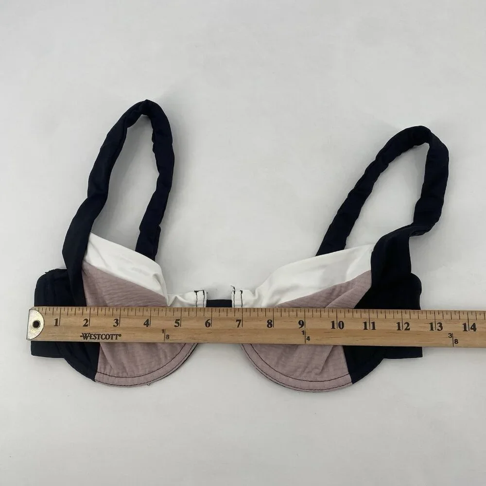 Tavik Size M Sawyer Colorblock Black Clay Underwire Bikini Top L79338